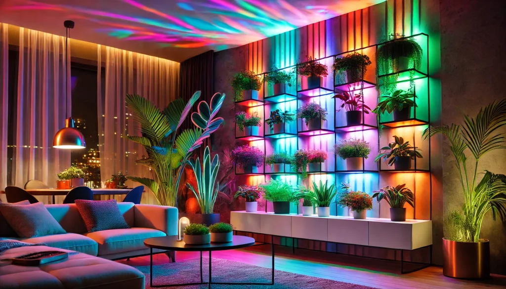 Home With Color-Changing Grow Lights - 06