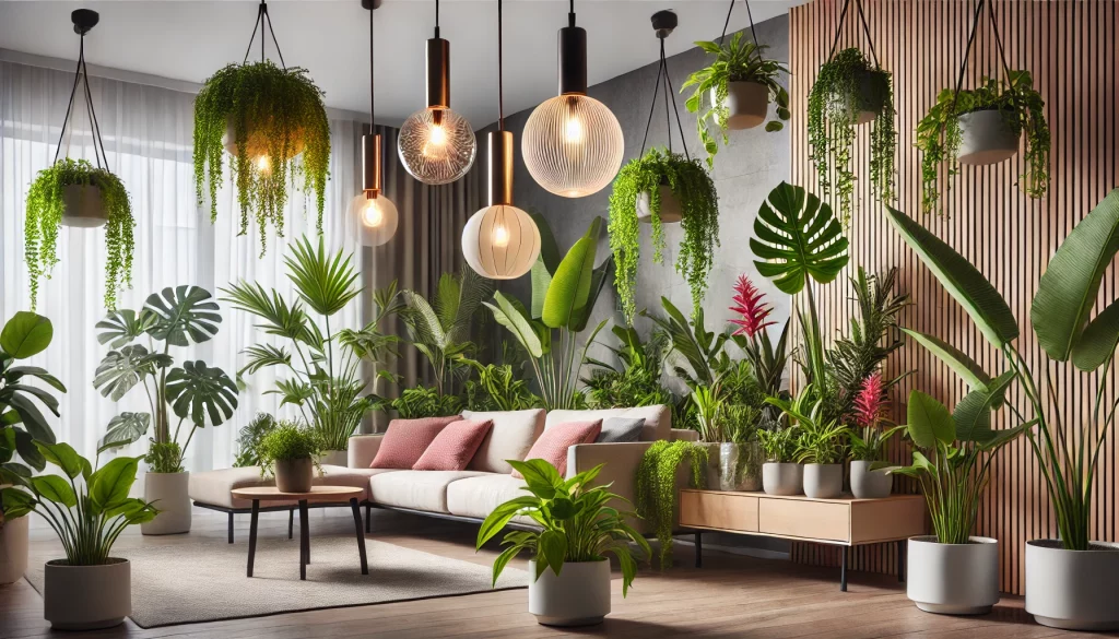 Home With Hanging Plant Light Ideas - 02