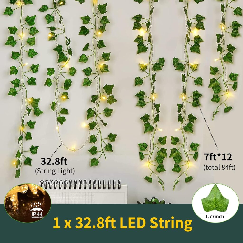 Premium Artificial Ivy Garland Greenery Accent 4